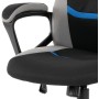 Kancelářská a herní židle, potah modrá, šedá a černá látka, houpací mechanismus
