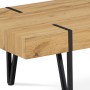 Konferenční stolek 110x60x42, MDF divoký dub, kov černá matná