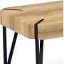 Konferenční stolek 110x60x42, MDF bělený dub, kov černý mat