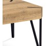 Konferenční stolek 110x60x42, MDF bělený dub, kov černý mat